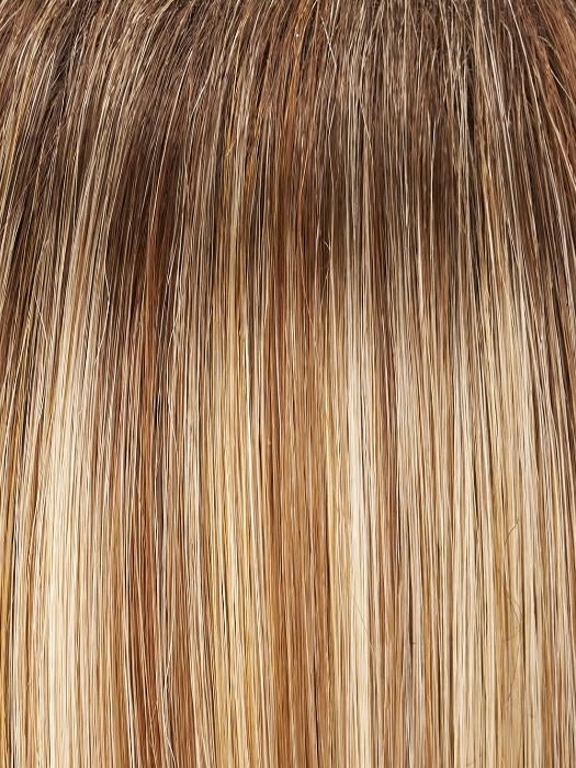 14/26S10 | Light Gold Blonde and Medium Red-Gold Blonde Blend, Shaded with Light Brown