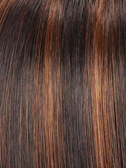 FS4/33/30A | Midnight Cocoa | Dark Brown, Medium Red, Medium Natural Red Blonde/Brown Blend with Medium Natural Red Blonde/Brown Blend Bold Highlights