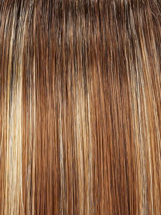 FS6/31S6 SALTED CARAMEL | Medium Natural Red Brown with Red Gold Blonde Bold Highlights, Shaded with Brown